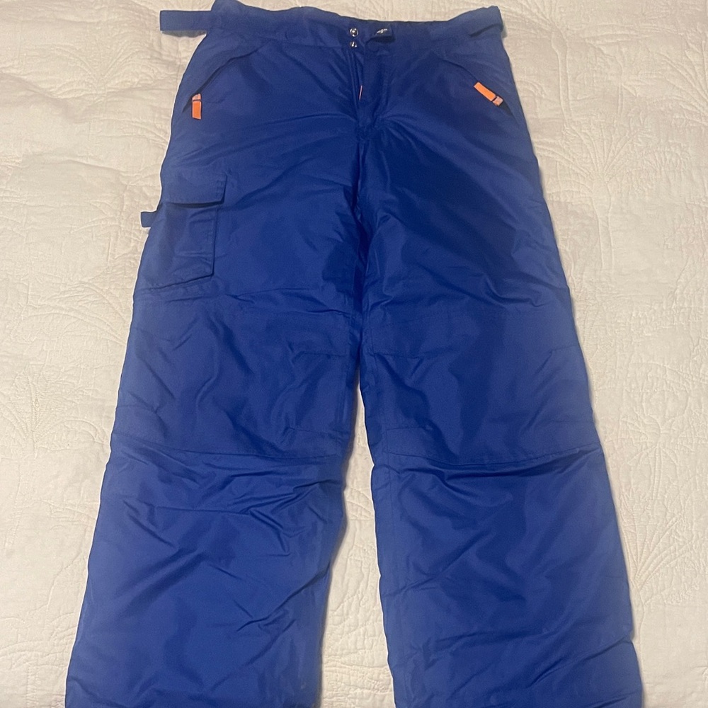 Champion Kids Blue Snow Pants with Orange Accents